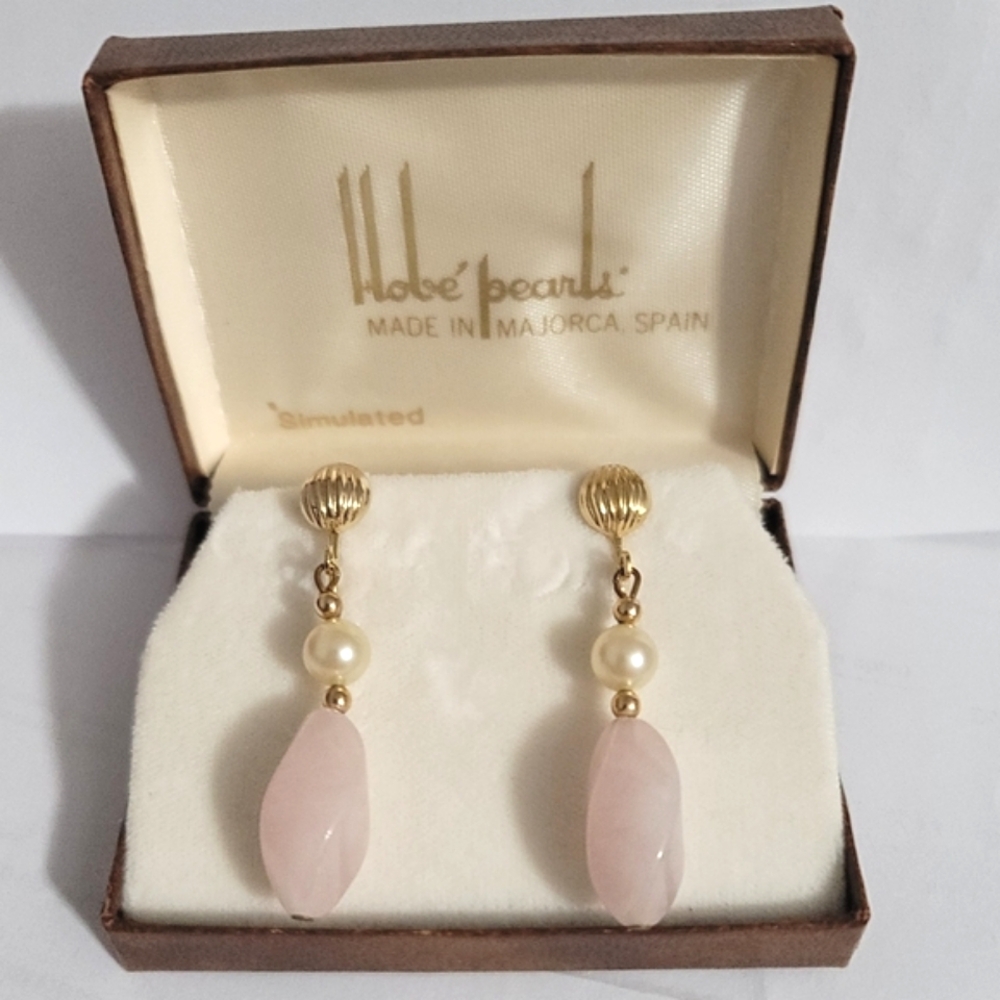 Vintage Majorca Hobe' Pearls clip earrings.  🇪🇸
